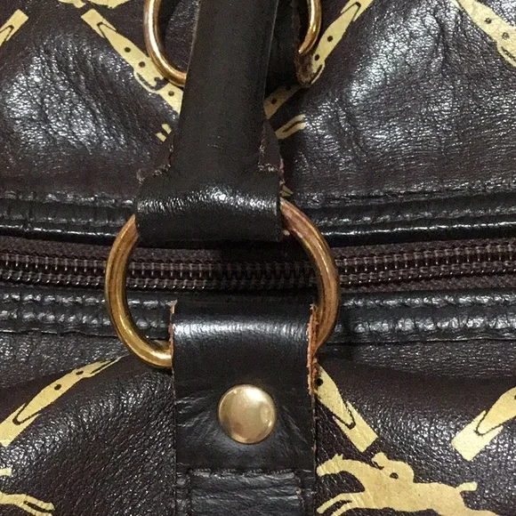 Longchamp vintage brown leather Boston bag - Picture 9 of 16